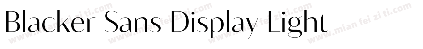 Blacker Sans Display Light字体转换